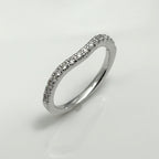 Curved Diamond Wedding Band