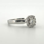.69 Ct Diamond Cushion Halo Engagement Ring