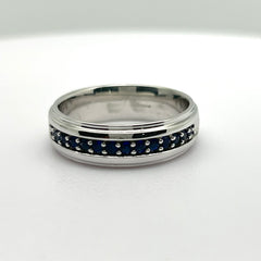 Men's .55 Ct Sapphire Wedding Band