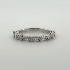 Marquise & Round Diamond Wedding Band