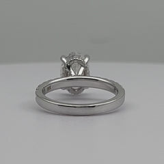 2 carat oval under halo engagement ring