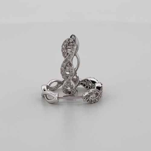 14KW GOLD INFINITY DIAMOND EARRINGS
