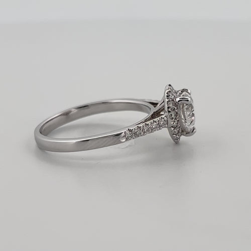 1 CT. HEART SHAPE D-VVS2 ENGAGEMENT RING