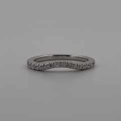 Curved Diamond Wedding Band
