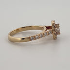 1 CARAT NATURAL DIAMOND 18KY ENGAGEMENT RING