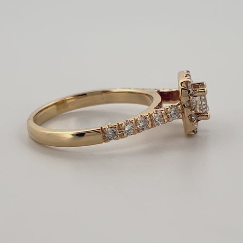 1 CARAT NATURAL DIAMOND 18KY ENGAGEMENT RING